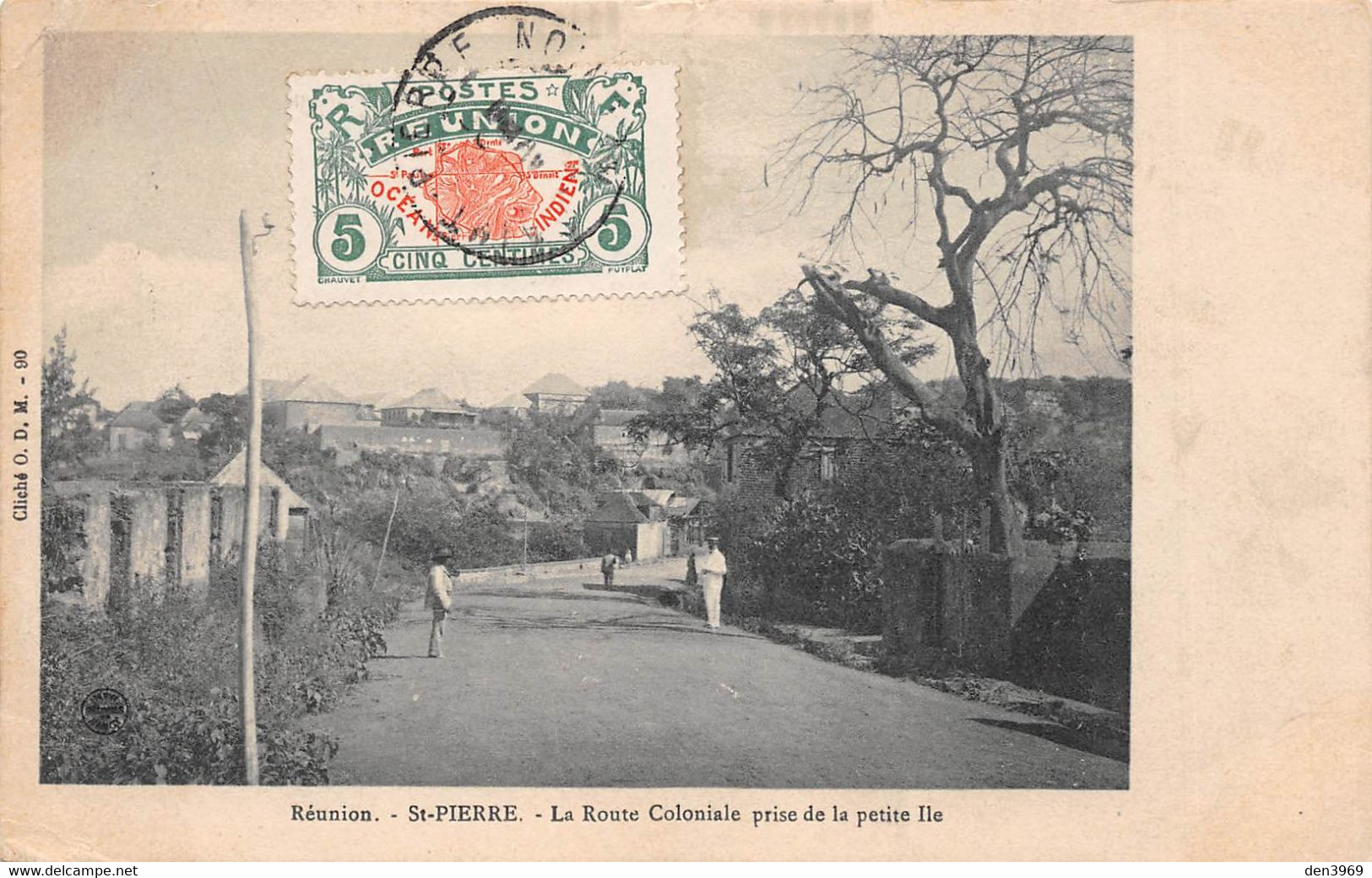 La REUNION - Saint-Pierre - La Route Coloniale Prise De La Petite Ile - Voyagé (voir Les 2 Scans) - Saint Pierre