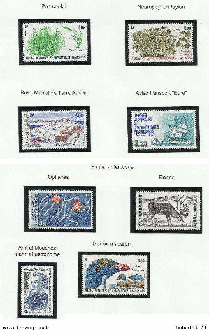 TAAF POSTE 1987  N° 122 à 129 + PA N° 97 à 99 Neuf ** MNH - Komplette Jahrgänge