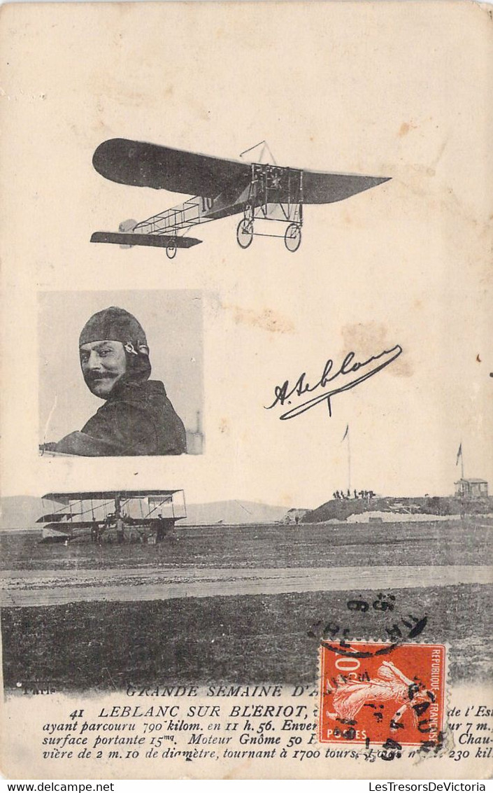 AVIATION - Aviateur - LEBLANC Sur Blériot - Carte Postale Ancienne - Piloten