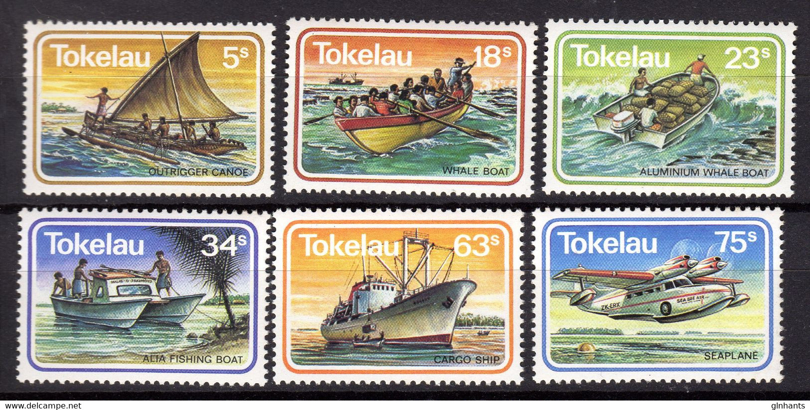 TOKELAU - 1983 TRANSPORT SHIPS SET (6V) FINE MNH ** SG 91-96 - Tokelau