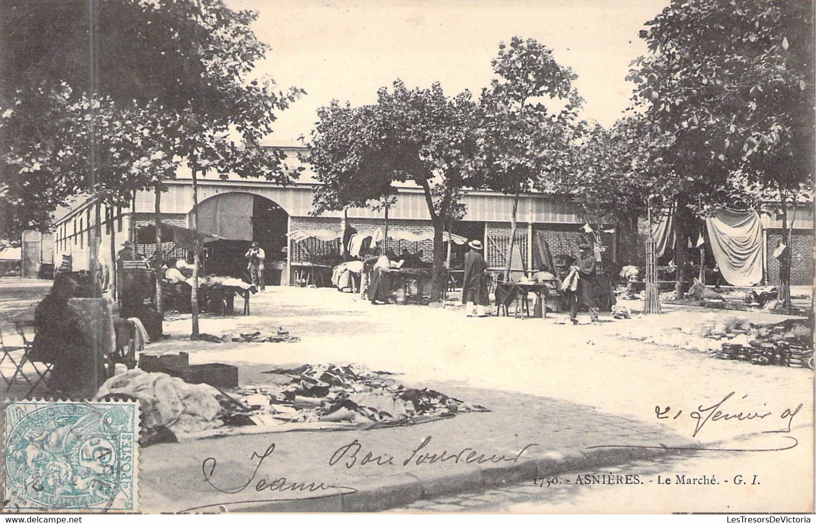 MARCHES - FRANCE - 92 - Asnières - 1750 - GI - Carte Postale Ancienne - Marchés