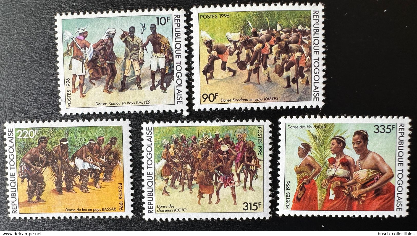 Togo 1996 Mi. 2461 - 2465 Danse Danses Tanz Dancing - Togo (1960-...)