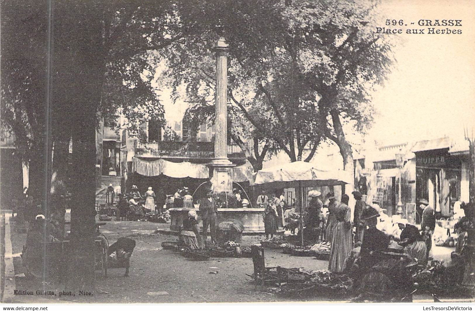 MARCHES - FRANCE - 06 - Grasse - Place Aux Herbes - Edition Gilette - Carte Postale Ancienne - Mercati