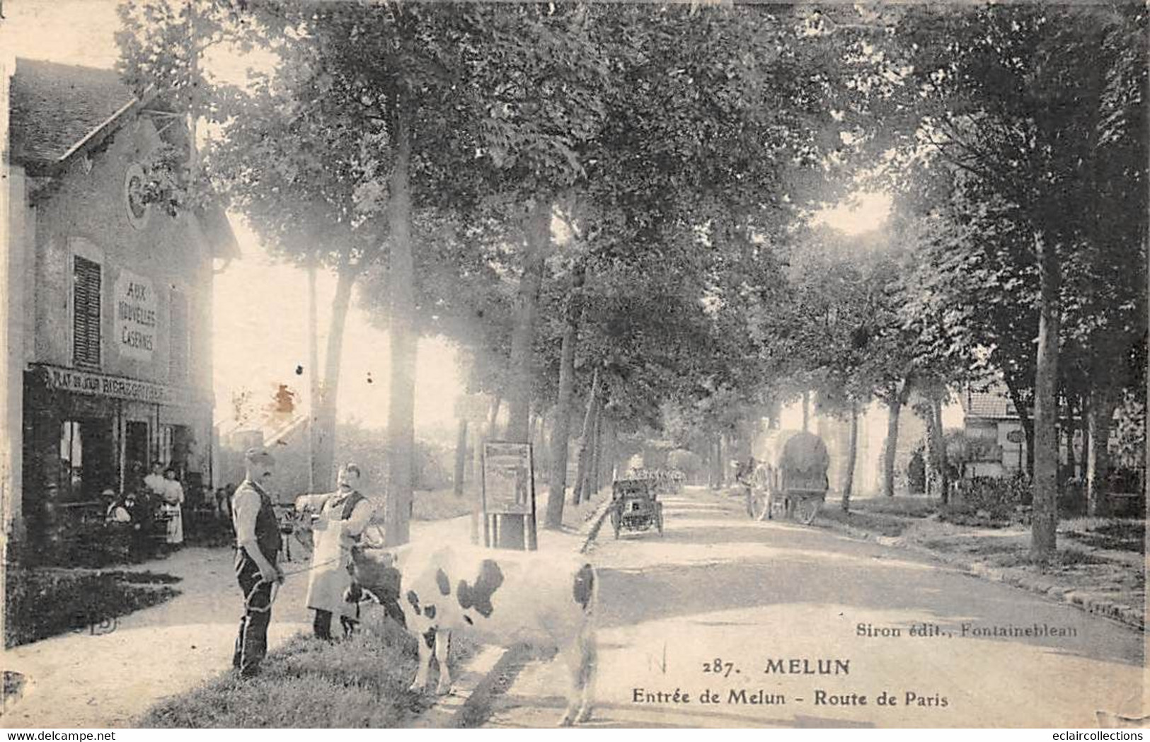 Melun           77     Entrée De Melun Route De Paris . Restaurant  Aux Nouvelles Casernes     N° 287   (voir Scan) - Melun