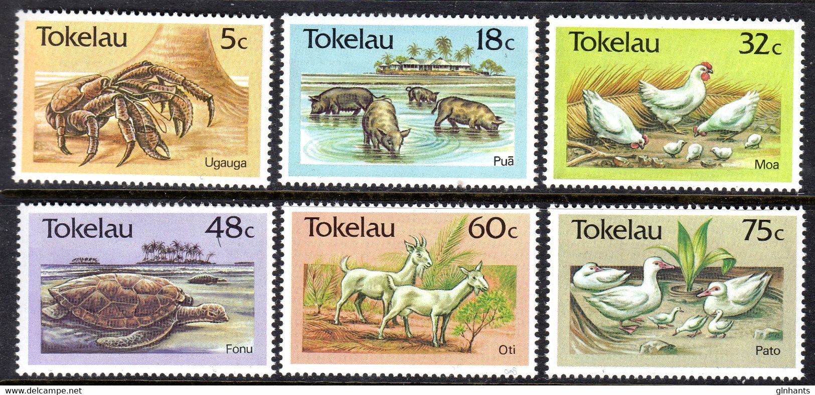 TOKELAU - 1986 AGRICULTURAL LIVESTOCK SET (6V) FINE MNH ** SG 136-141 - Tokelau