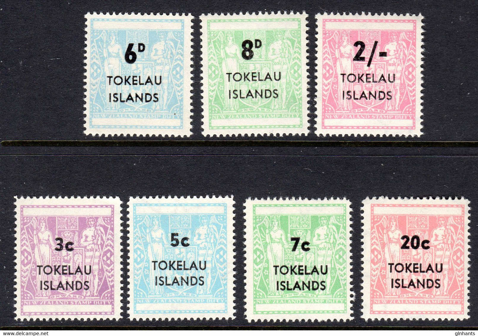 TOKELAU - 1966 1967 OVERPRINT SETS (7V) FINE MNH ** SG 6-8, 12-15 - Tokelau