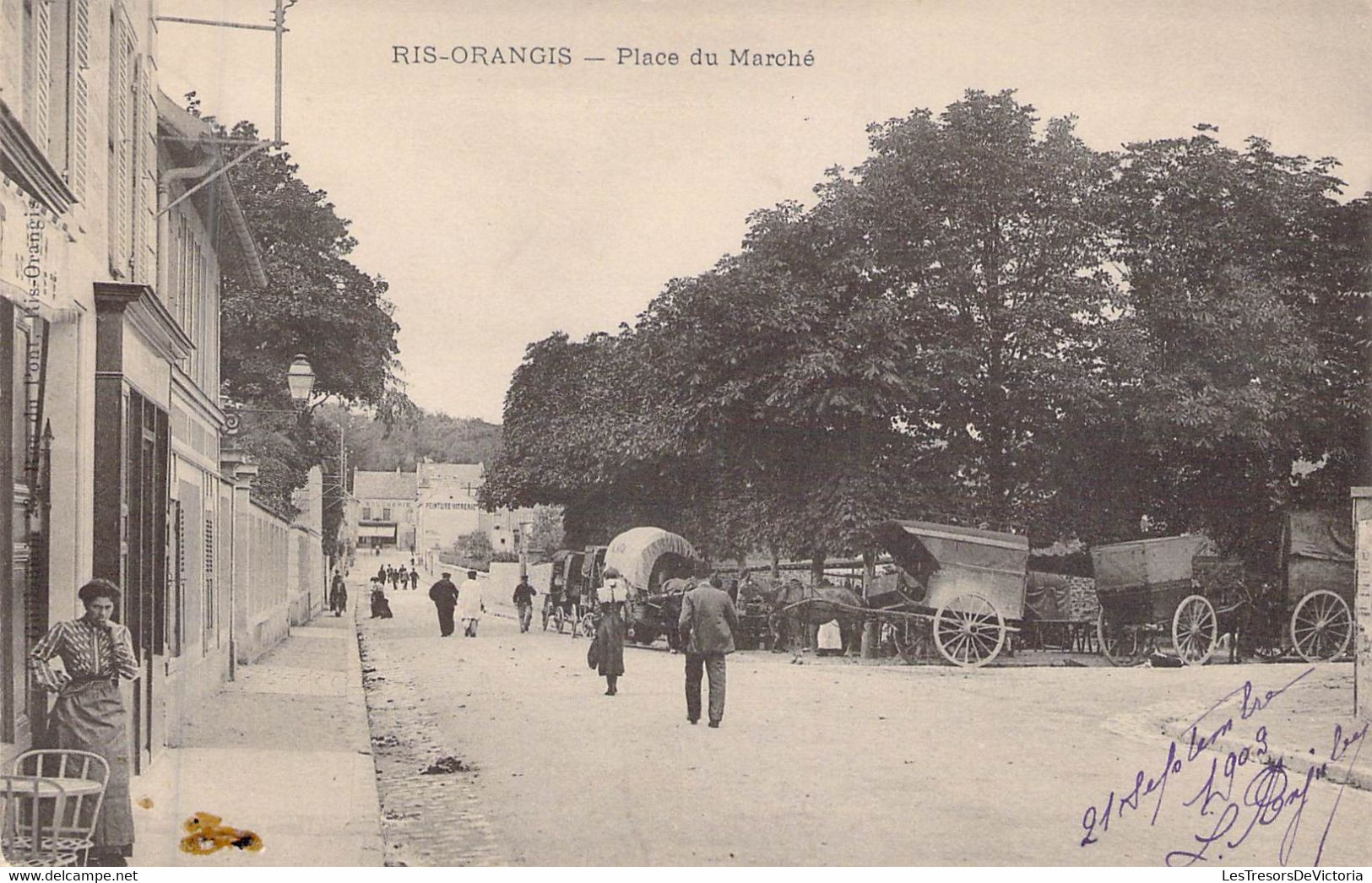 MARCHES - FRANCE - 91 - Ris Orangis - Place Du Marché - Carte Postale Ancienne - Markets