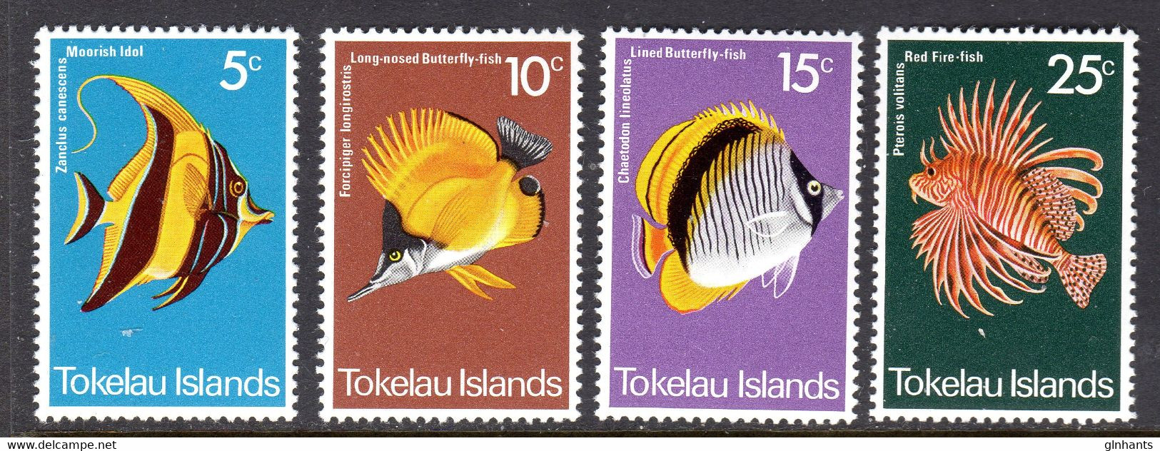 TOKELAU - 1975 TROPICAL FISH SET (4V) FINE MNH ** SG 45-48 - Tokelau