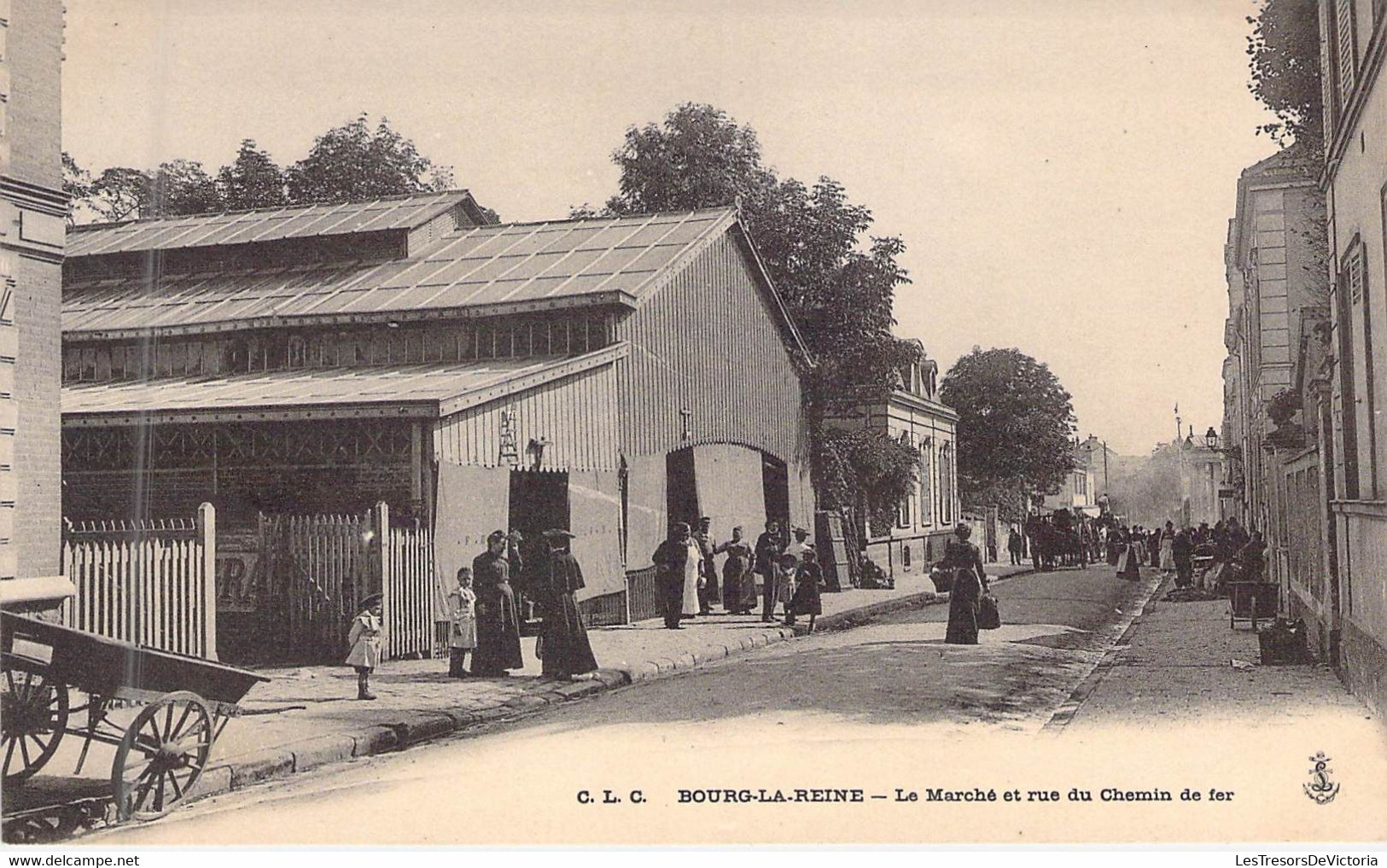 MARCHES - FRANCE - 92 - Bourg La Reine - Le Marché Et Rue Du Chemin De Fer - CLC - Carte Postale Ancienne - Marktplaatsen