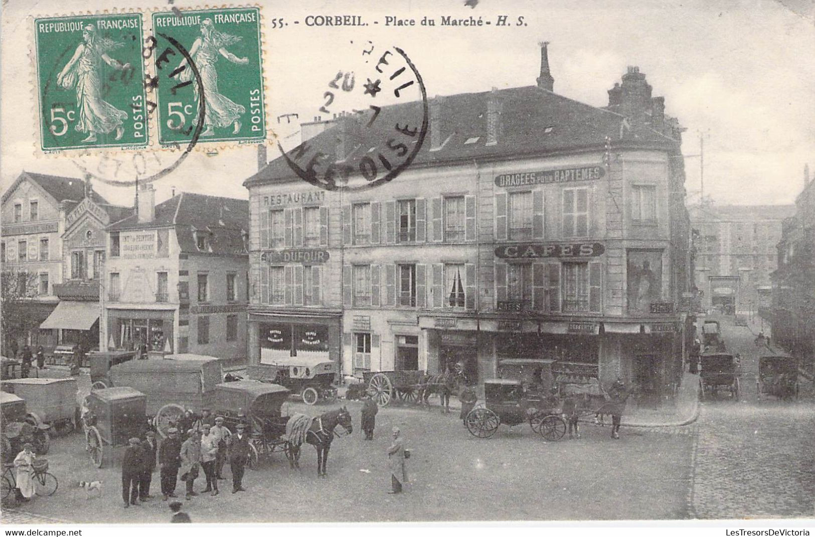 MARCHES - FRANCE - 91 - Corbeil - Place Du Marché - HS - Carte Postale Ancienne - Mercados