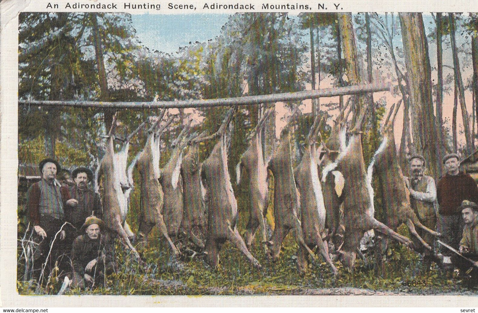 Adirondack Mountains. - An Adirondack Hunting Scene. Carte RARE - Adirondack