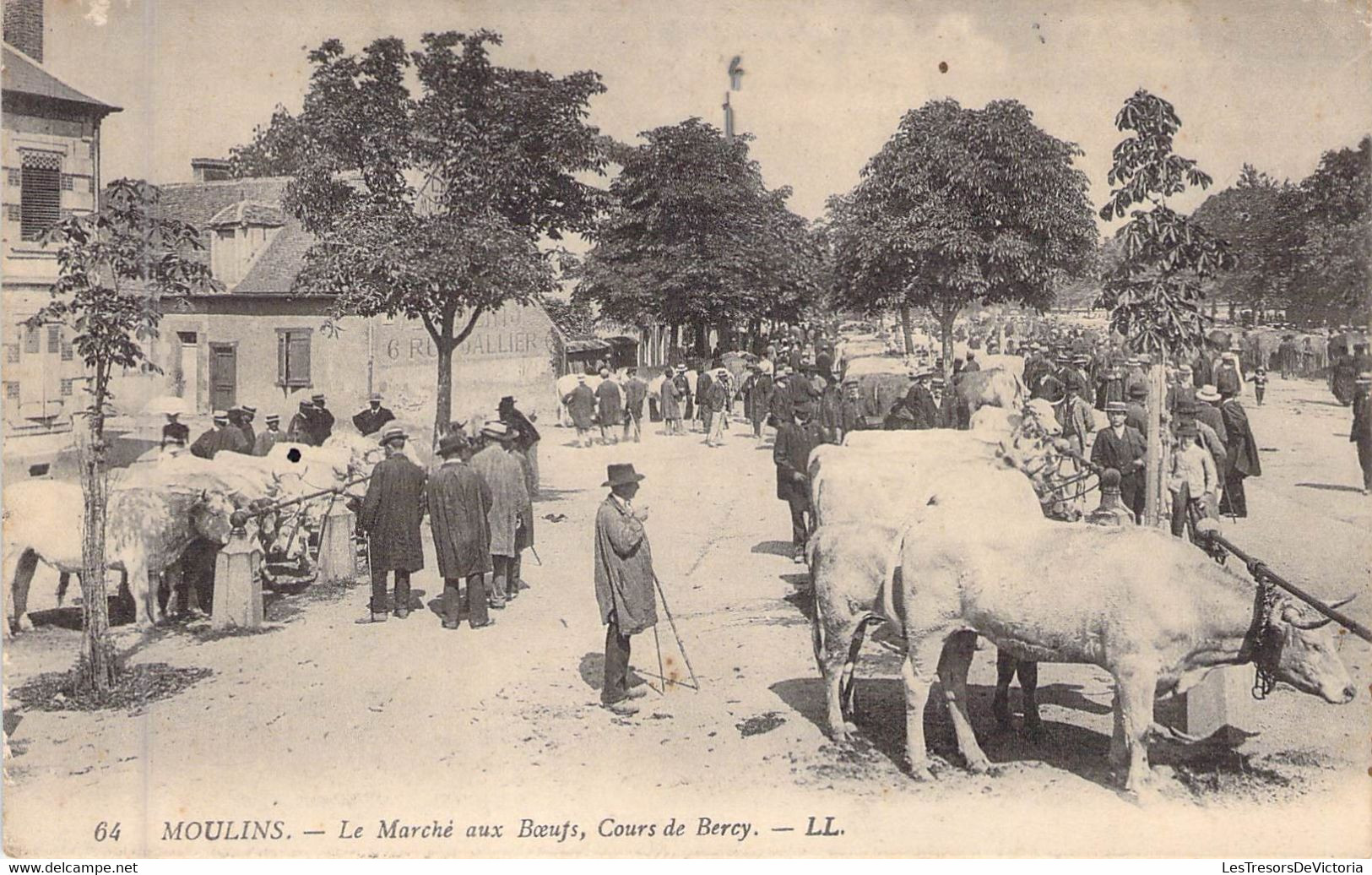 MARCHES - FRANCE - 03 - Moulins - Le Marché Aux Boeufs Cours De Bercy - LL- Carte Postale Ancienne - Marchés