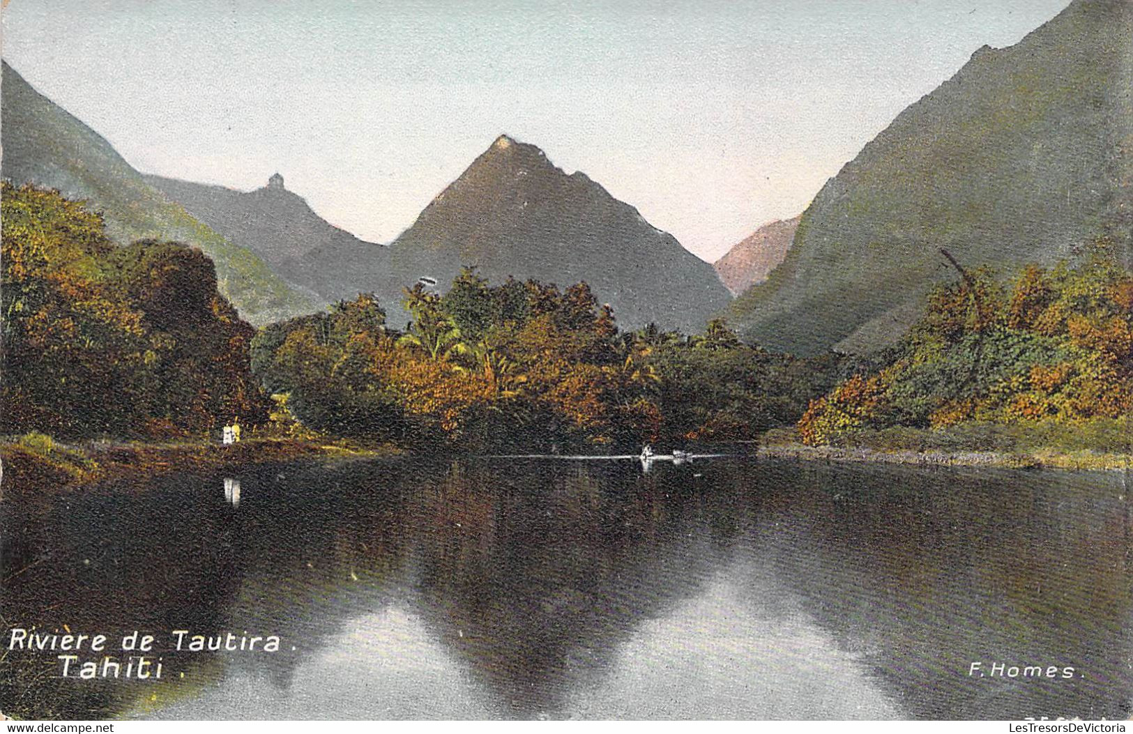 Tahiti - Rivière De Tautira - Edit. F. Homes - Colorisé - Montagne - Animé - Carte Postale Ancienne - Tahiti