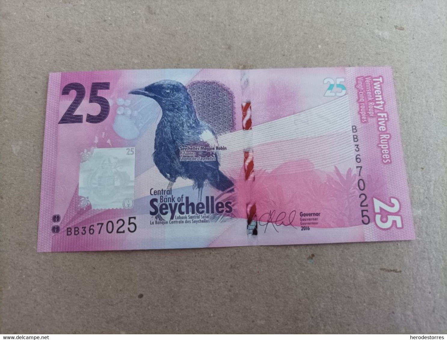 Billete De Seychelles De 25 Rupias, Año 2016, UNC - Seychellen