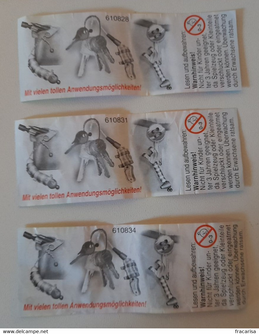 KINDER SURPRISE 2002 Deutch :           3 BPZ ; Série Animaux En Bois - Instrucciones