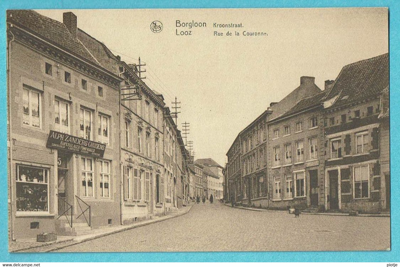 * Borgloon (Limburg) * (Nels, Uitg Boekh. Jos Paque - Baeten) Kroonstraat, Rue De La Couronne, Alph. Zanders Ghijsens - Borgloon