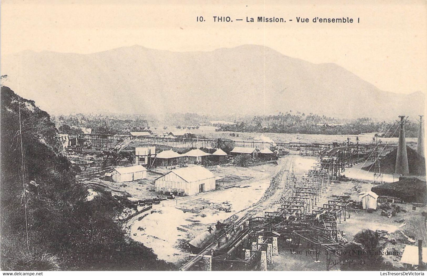 Nouvelle Calédonie - Thio La Mission - Vue D'ensemble - Lot De Deux Cartes Puzzle - Edit. F.D. - Carte Postale Ancienne - New Caledonia