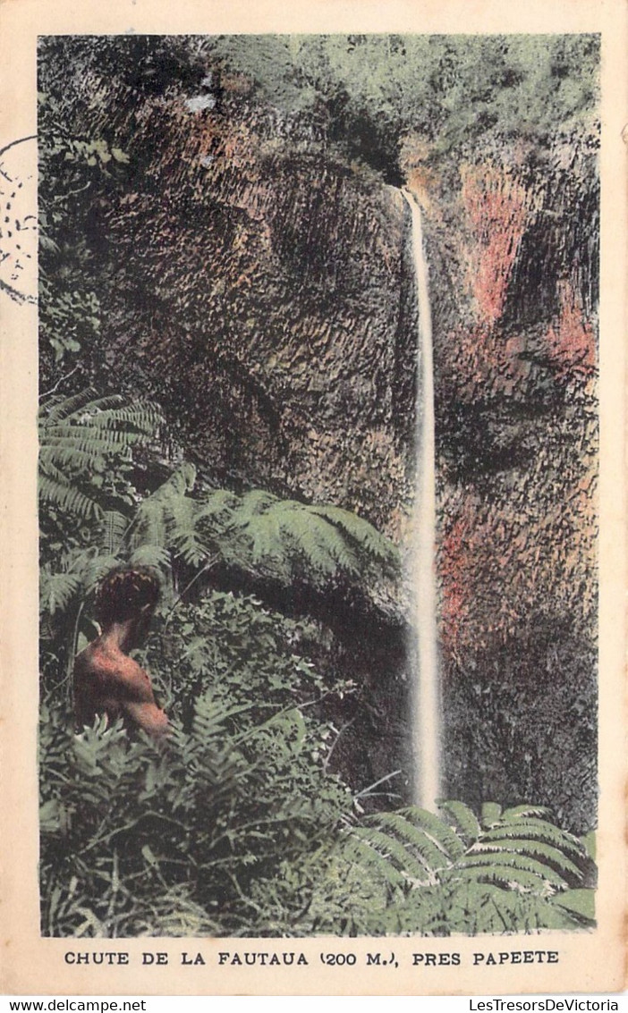 Tahiti - Chute De La Fautaua (200m) Pres Papeete - Colorisé - Animé - Carte Postale Ancienne - Tahiti