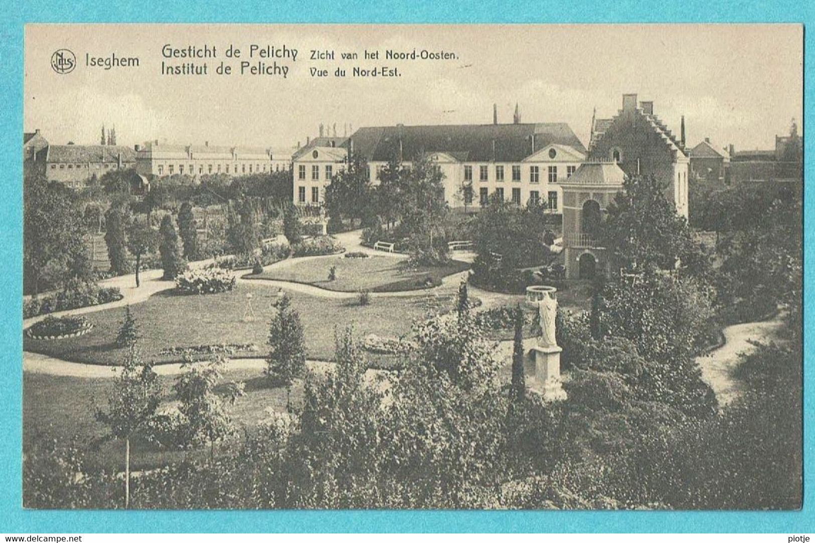 * Izegem - Iseghem (West Vlaanderen) * (Nels, Ern Thill) Gesticht De Pelichy, Vue Du Nord Est, Institut, Jardin, Tuin - Izegem