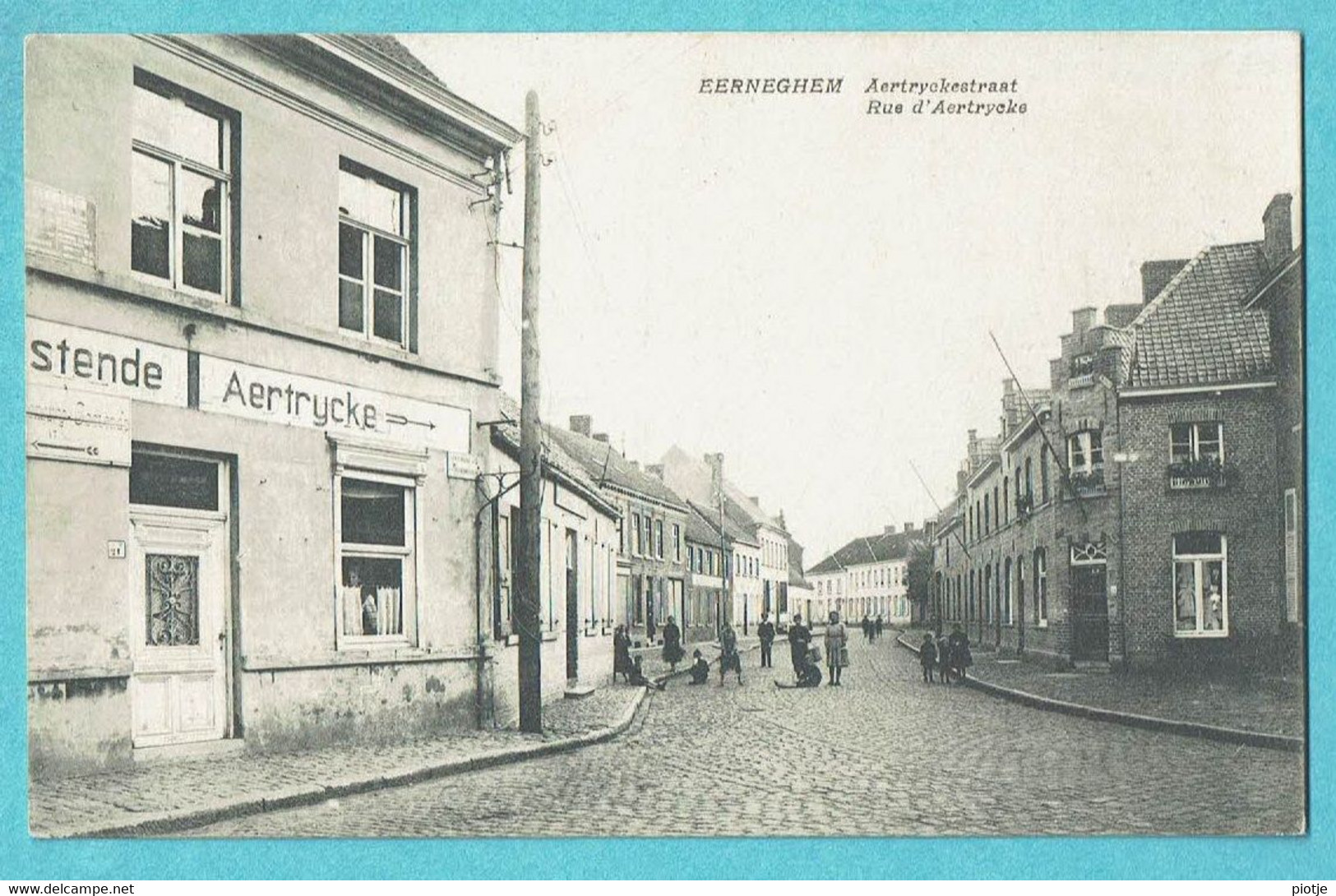 * Eernegem - Eerneghem (Ichtegem) * (Kinders De Croos) Aartrijkestraat, Rue D'Aertrycke, Animée, Unique, TOP - Ichtegem