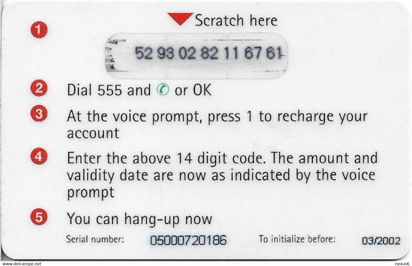 Botswana - Vista Cellular - Vista Prepaid Scratch, Exp.03.2002, GSM Refill 50P, Used - Botsuana