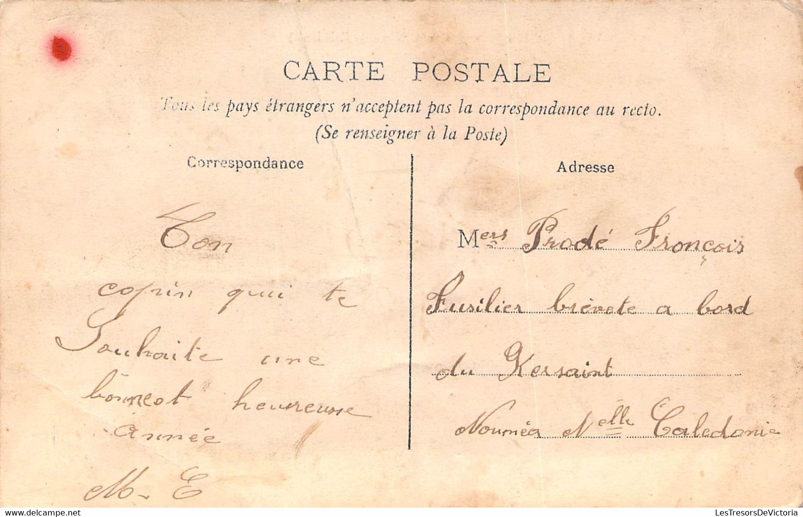 Nouvelle Calédonie -  Bac De La Toutouta - Edit. J. Raché - Animé - Oblitéré 1909- Carte Postale Ancienne - New Caledonia
