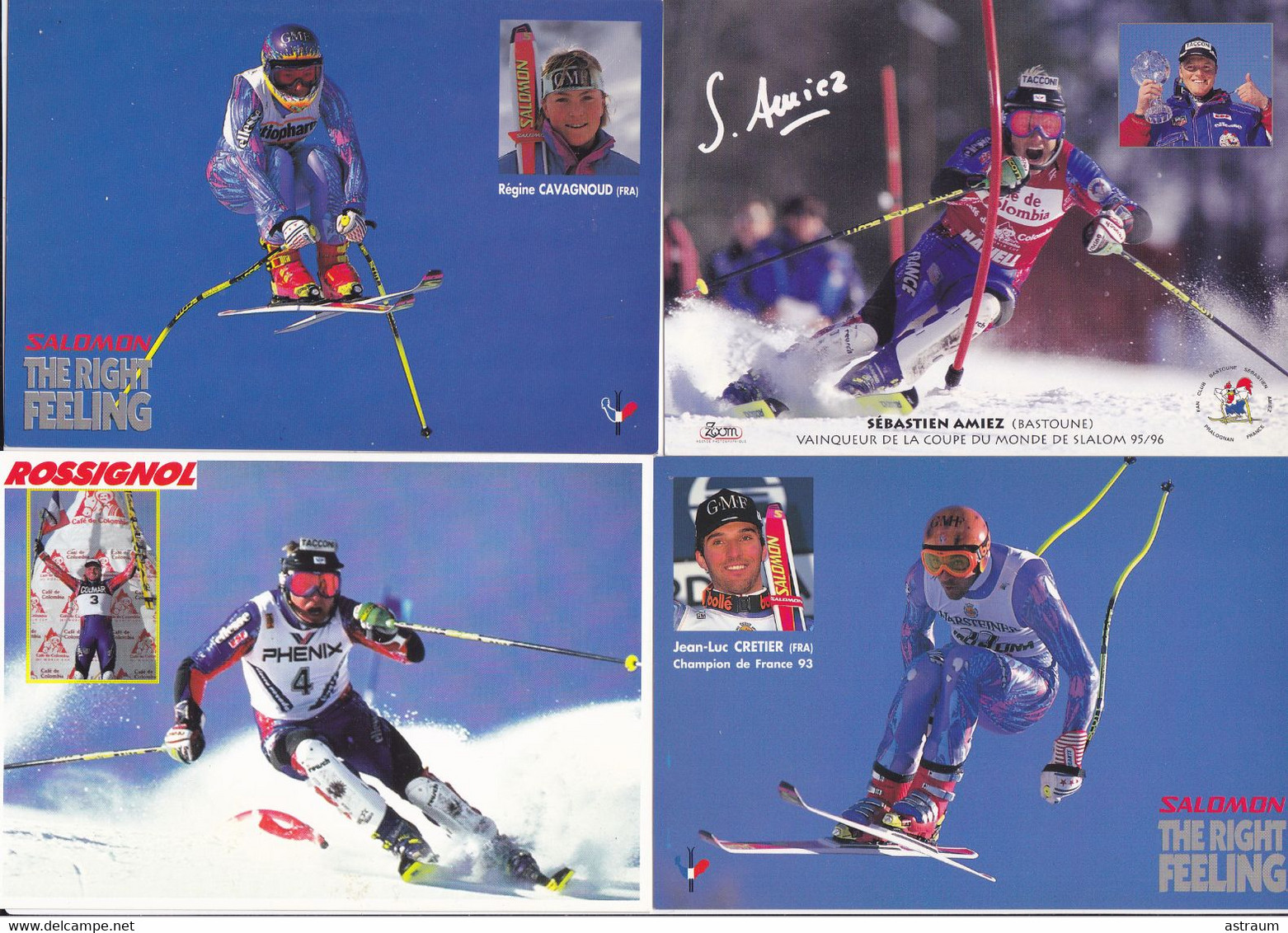 Lot De 10 Cp - Sport - Ski - Grospiron , Merle , Guy ,cavagnoud , Amiez ,cretier ,tissot , Piccard , Balland Etc - Sports D'hiver