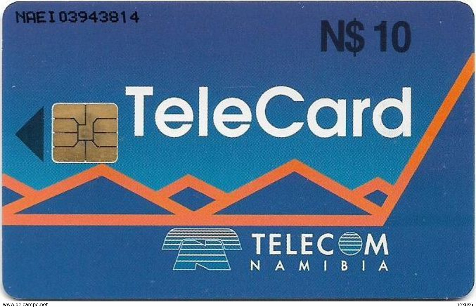 Namibia - Telecom Namibia - Sunset - Sunset At The Coast 2 (Blue Front), Solaic, 10$, Used - Namibia