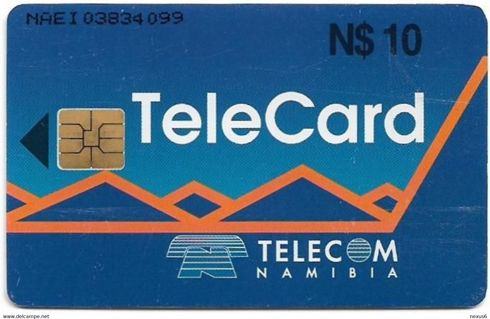 Namibia - Telecom Namibia - Sunset - Sunset In Windhoek (Blue Front), Solaic, 10$, 60.000ex, Used - Namibia