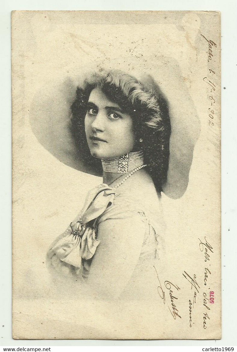 DONNA PRIMO PIANO 1902 VIAGGIATA  FP - Frauen