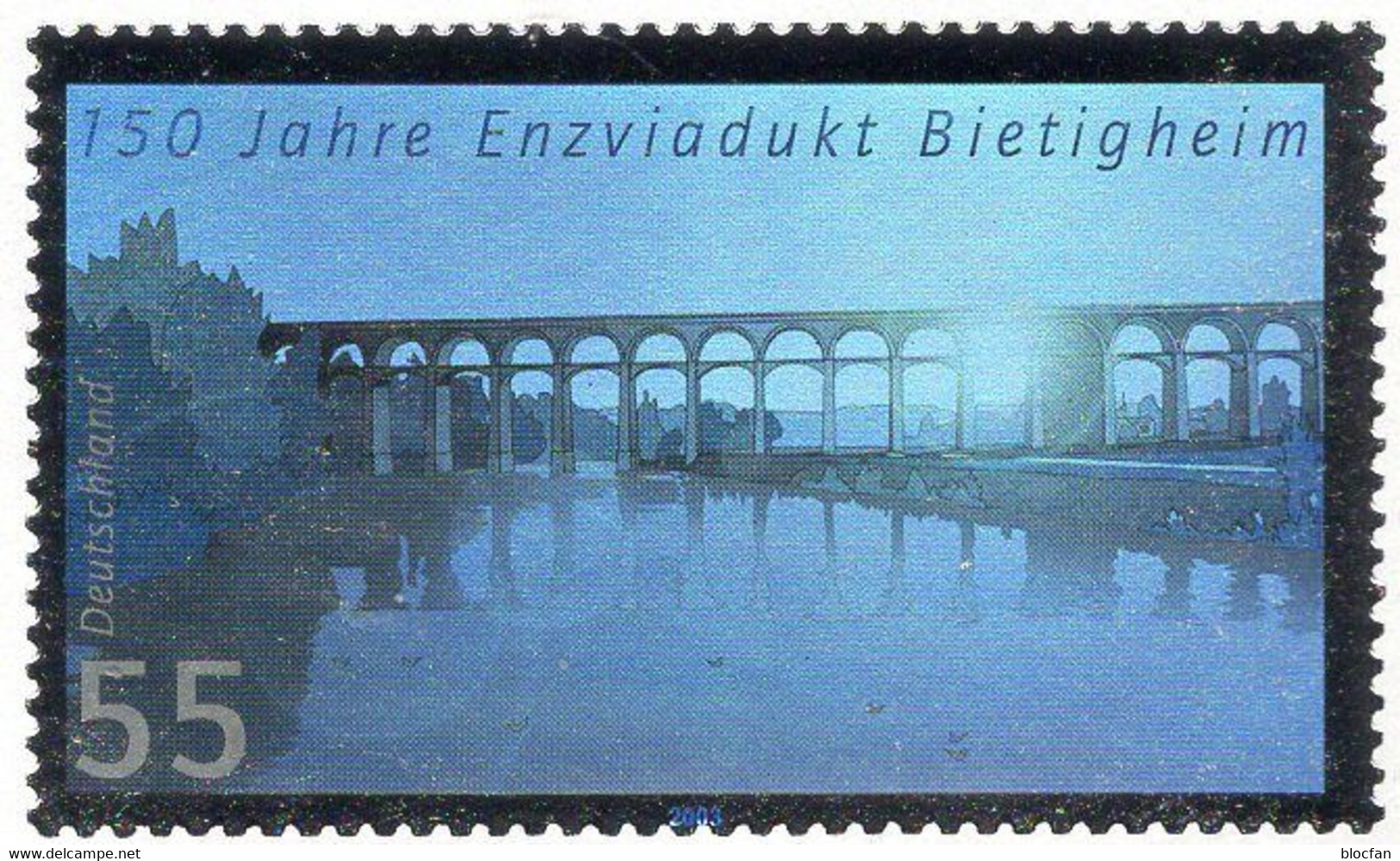 Hologramm Jahrbuch 2003 BRD 2359 SD-Block 26 ** 50€ Enzviadukt In Bietigheim Bloc Bridge Ss Black-print Sheet Bf Germany - Hologramme