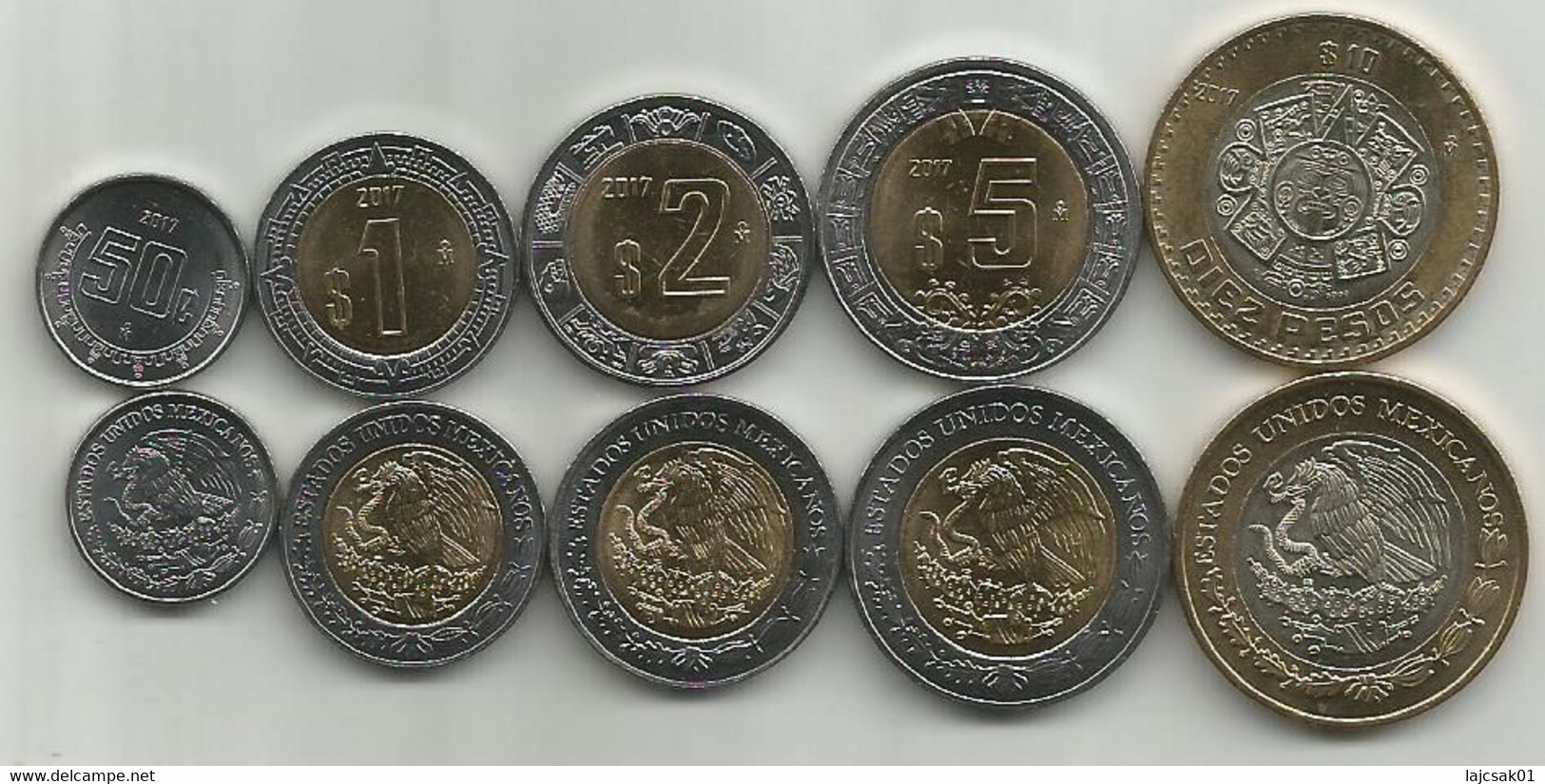 Mexico 2017. 5 Coins Set High Grade - Mexico