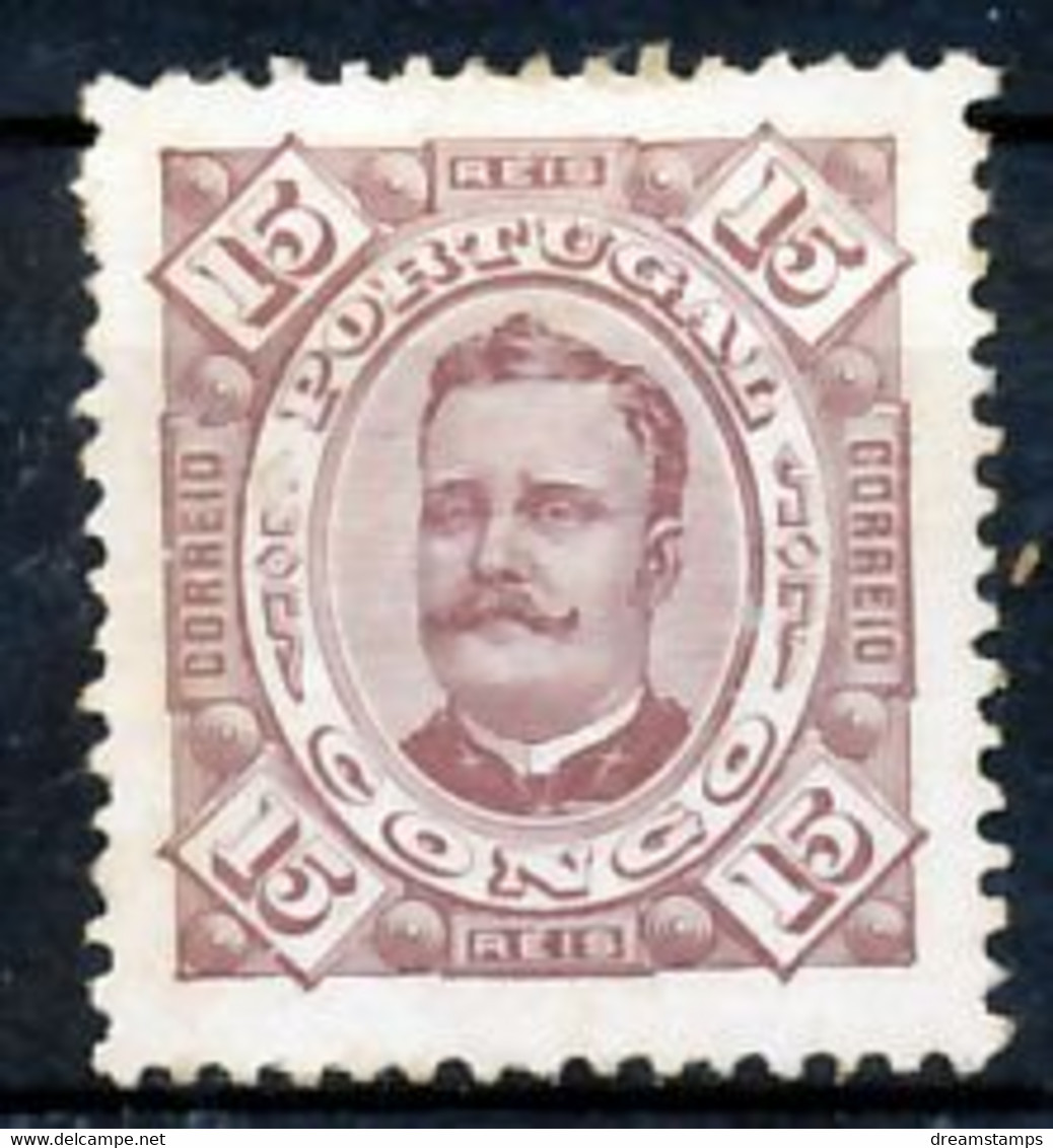 !										■■■■■ds■■ Congo 1894 AF#4 (*) King Carlos Neto 15 Réis 12,5 (x2611) - Congo Portuguesa