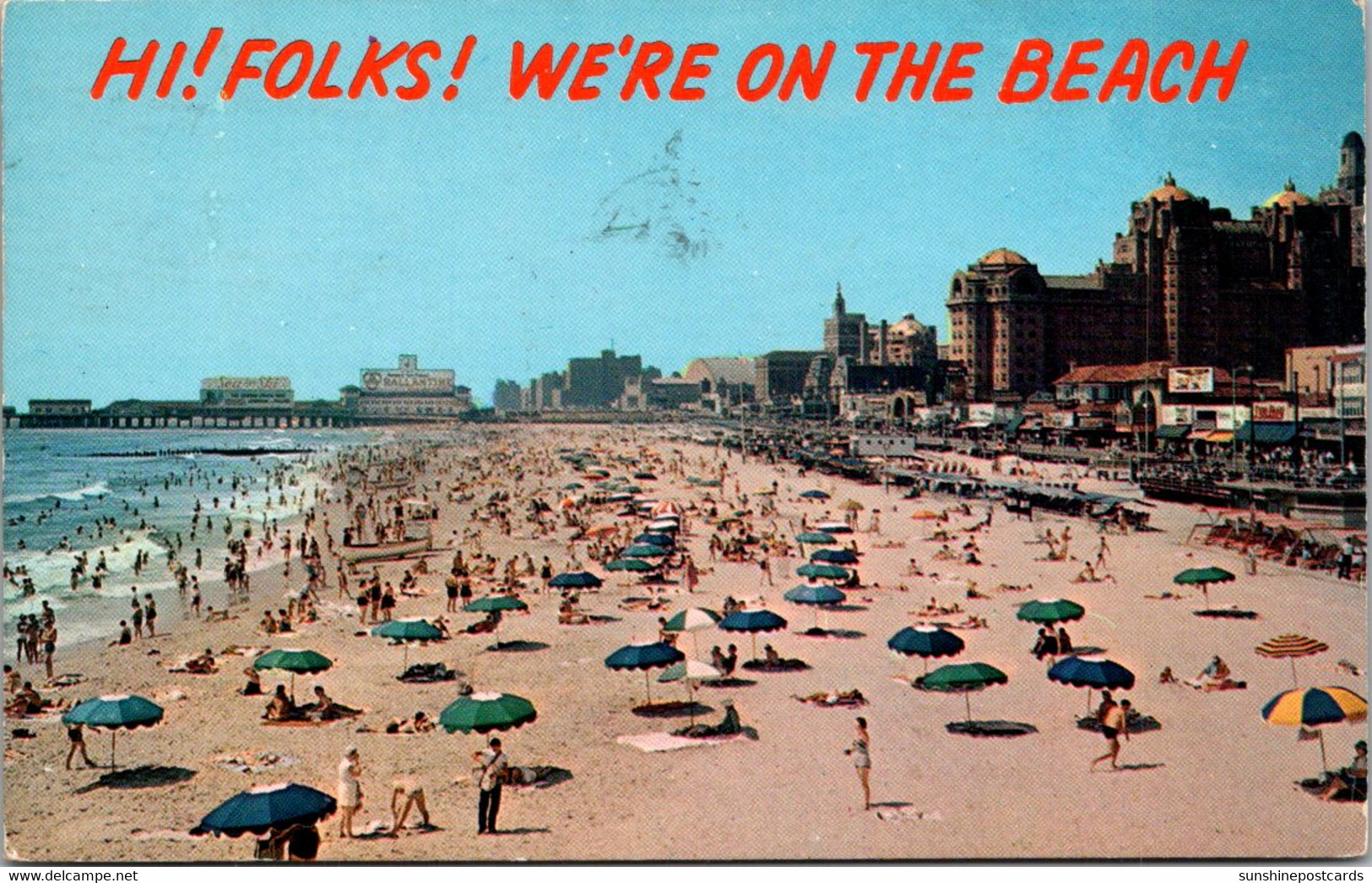 New Jersey Atlantic City Beach View 1965 - Atlantic City