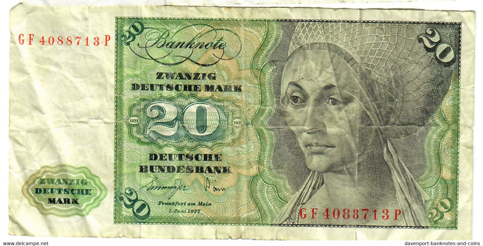 Germany 10 & 20 Mark 1977 F/VF - Verzamelingen