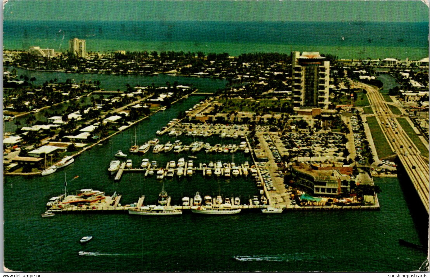 Florida Fort Lauderdale Aerial View Pier 66 1974 - Fort Lauderdale