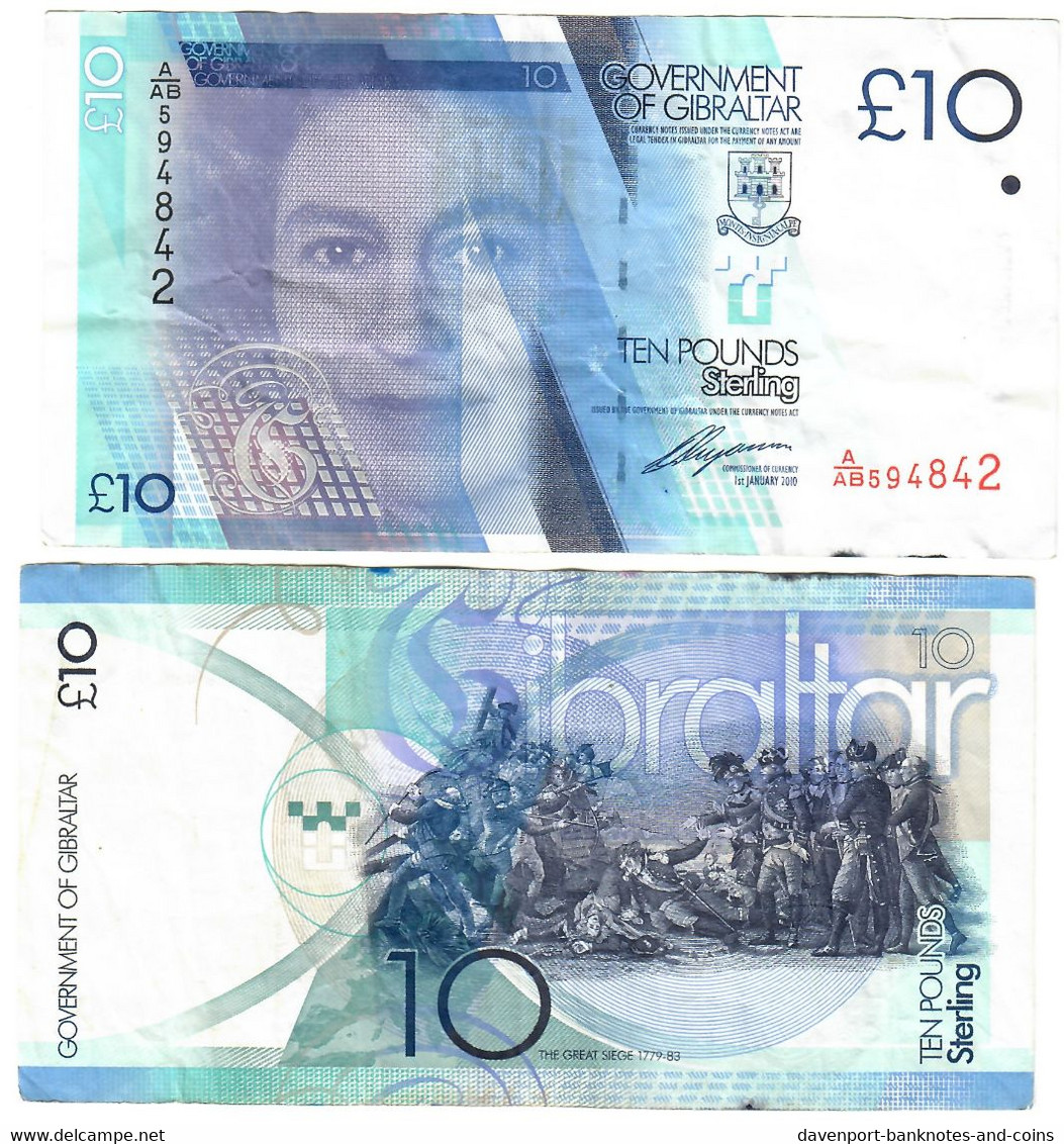 Gibraltar 10 Pounds 2011 VF - Gibraltar