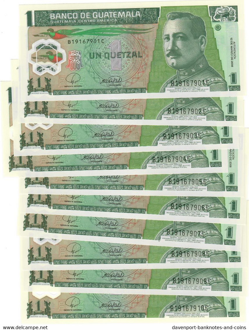 Guatemala 10x 1 Quetzal 2008 UNC - Guatemala