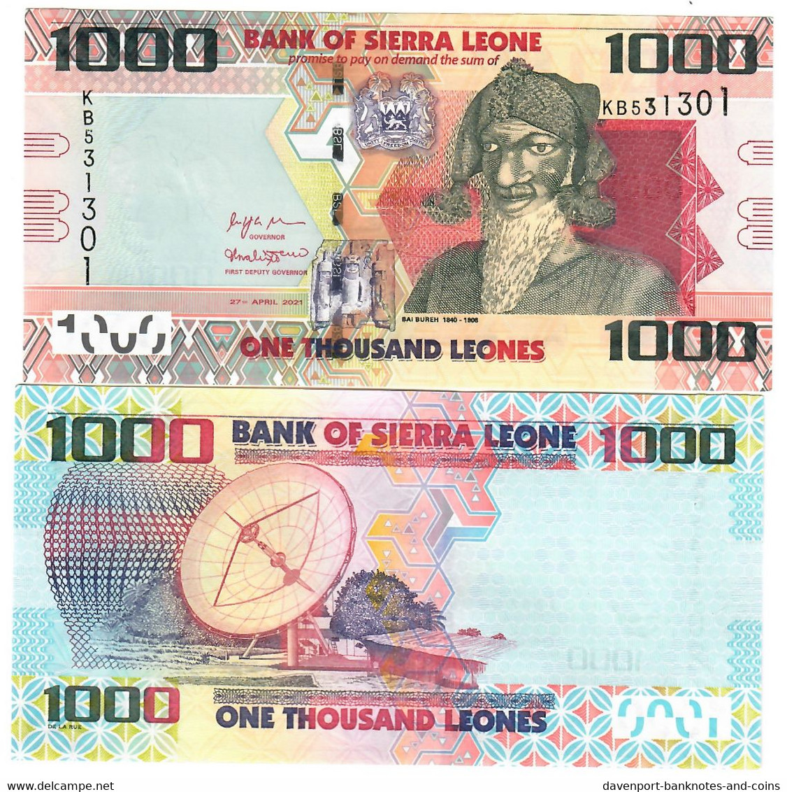 Sierra Leone 1000 Leones 2021 UNC Last Issue - Sierra Leone