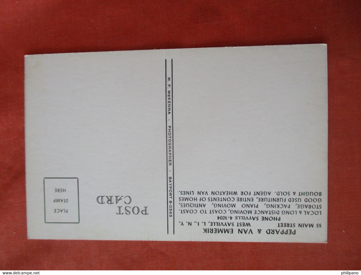 Local & Long Distance Moving. Peppard  & Van Emmerik. West Sayville  Long Island - New York > Long Island   >  Ref 5961 - Long Island