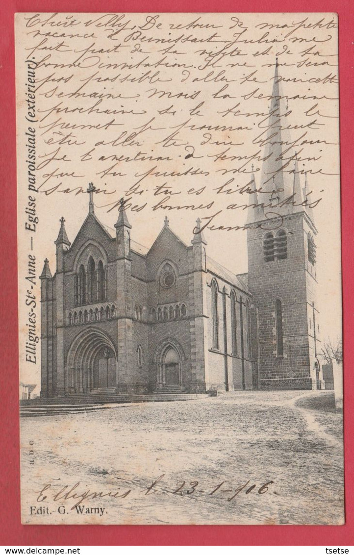 Ellignies-Sainte-Anne - L'Eglise Ste Anne - 1906 ( Voir Verso ) - Belöil