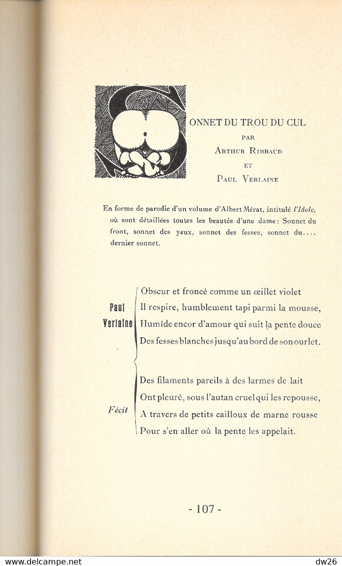 Livre Broché De Poésie Et Dessins érotiques - Verlaine, Oeuvres Libres (en Collaboration Avec Rimbaud) - Auteurs Français