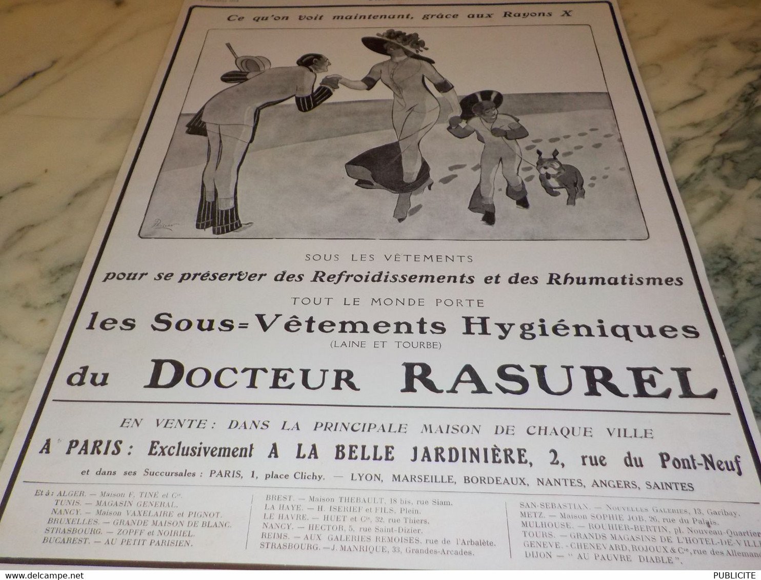 ANCIENNE PUBLICITE  RAYON X LES SOUS VETEMENT DU DOCTEUR RASUREL 1912 - Programme