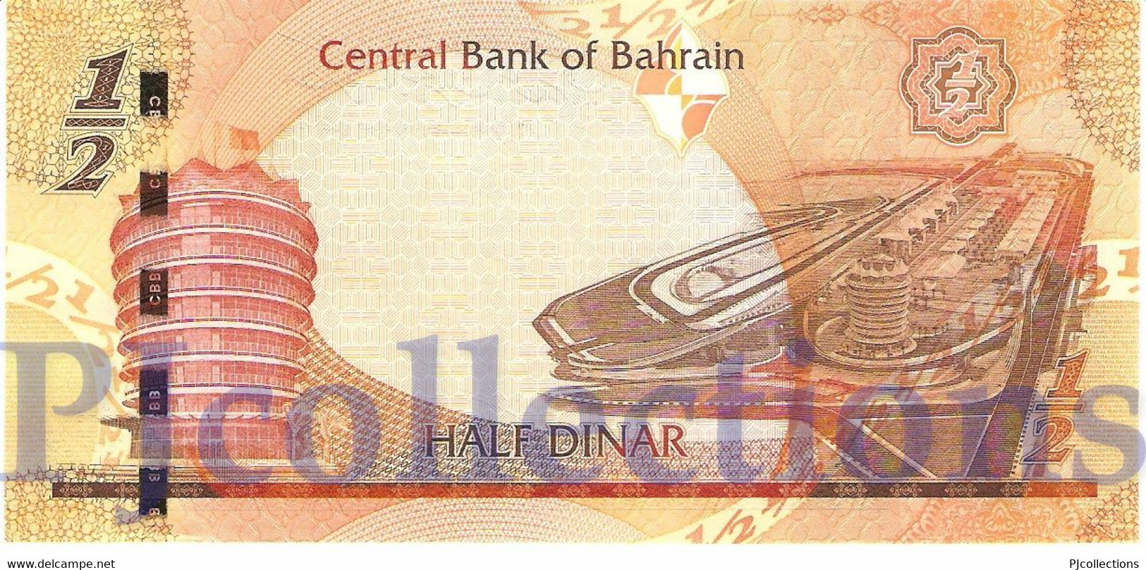 BAHRAIN 1/2 DINAR 2006 PICK 25 UNC - Bahrain