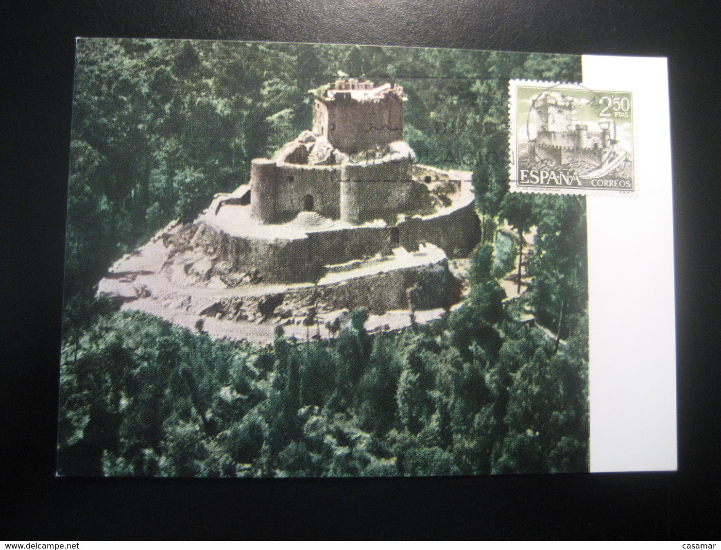 1968 Castillo De Villasobroso Sobroso Pontevedra Castle Chateau Maxi Maximum Card SPAIN - Châteaux