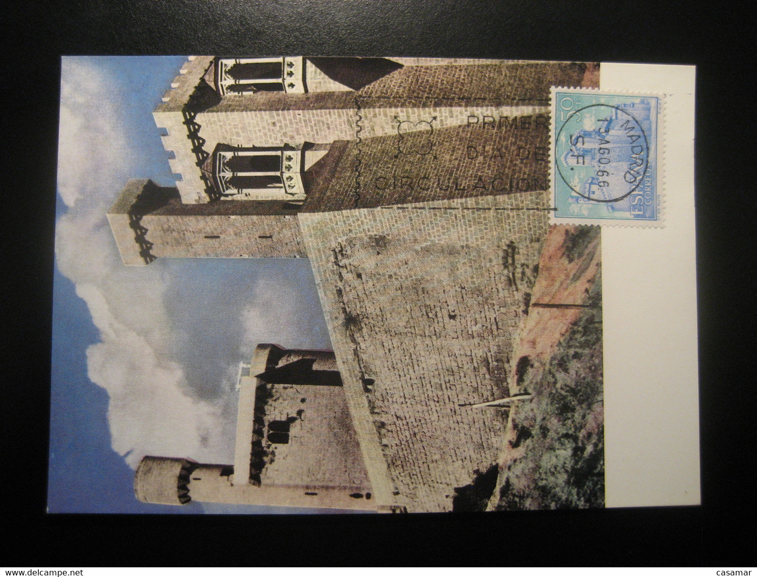 1966 Olite Navarra Castillo Castle Chateau Maxi Maximum Card SPAIN - Châteaux