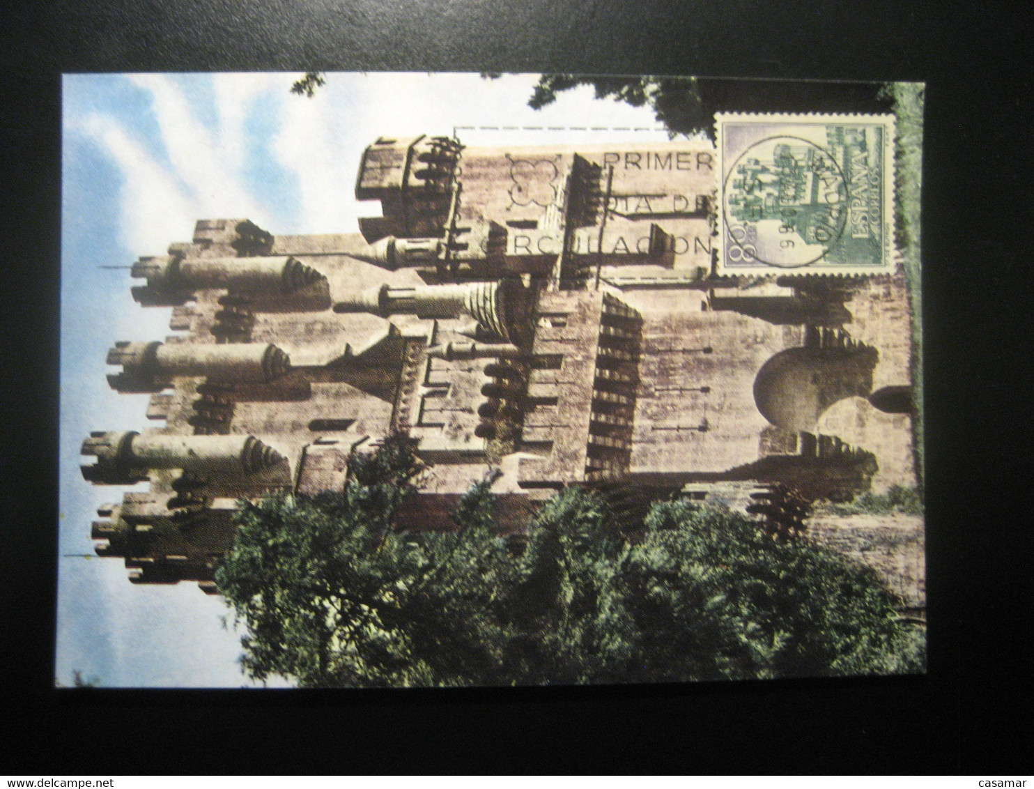 1966 Butron Vizcaya Castillo Castle Chateau Maxi Maximum Card SPAIN - Châteaux