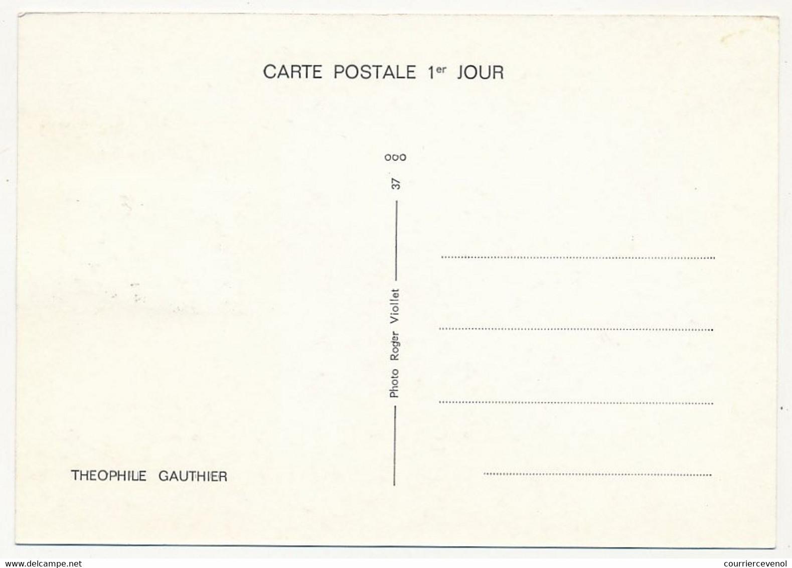 FRANCE => Carte Maximum => 0,50 + 0,10 Théophile GAUTHIER - Obl Premier Jour 22 TARBES 9/9/1972 - 1970-1979