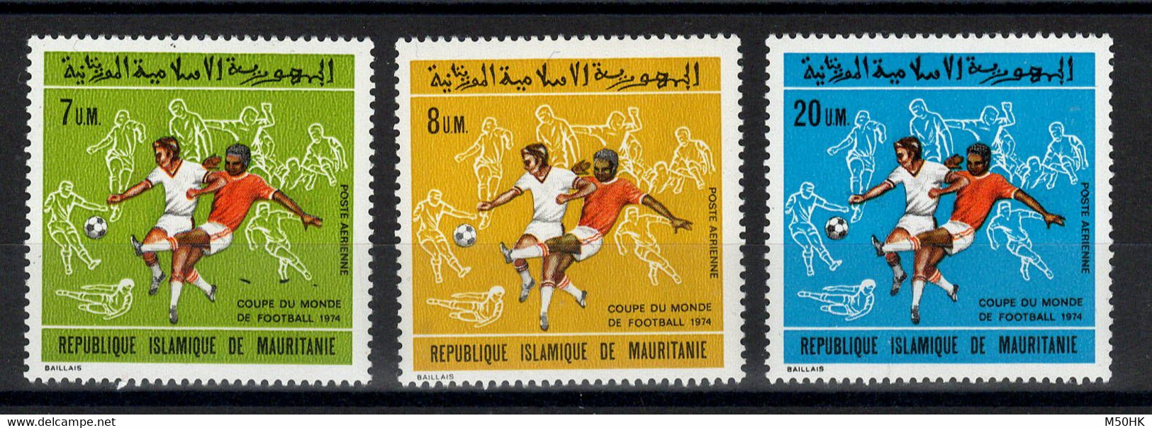 Mauritanie - YV PA 138 à 140 N** , Coupe Du Monde De Football 1974 - Mauritanie (1960-...)