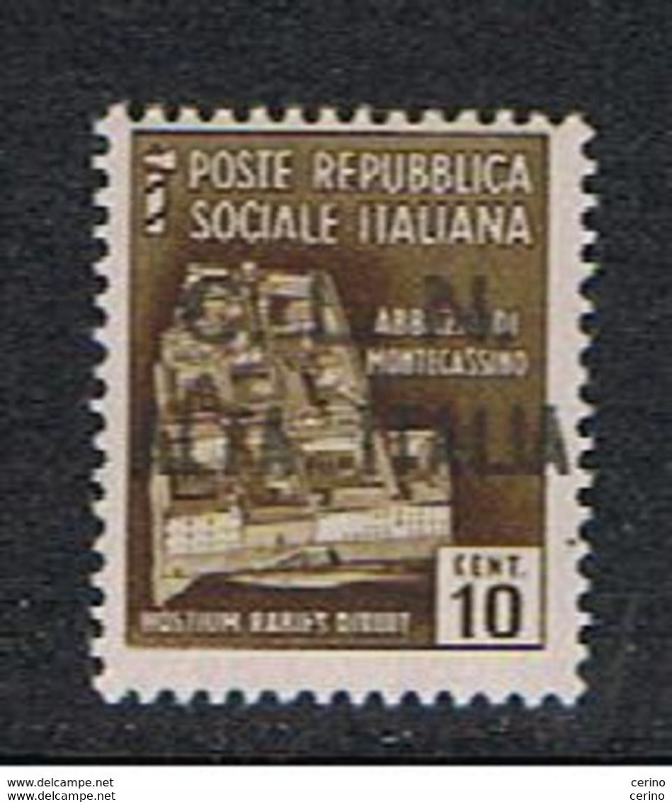 R.S.I. - C.L.N.:  1945  ALTA  ITALIA  -  EMISSIONE  NON  UFFICIALE  -  10 C. BRUNO  N. - Comitato Di Liberazione Nazionale (CLN)